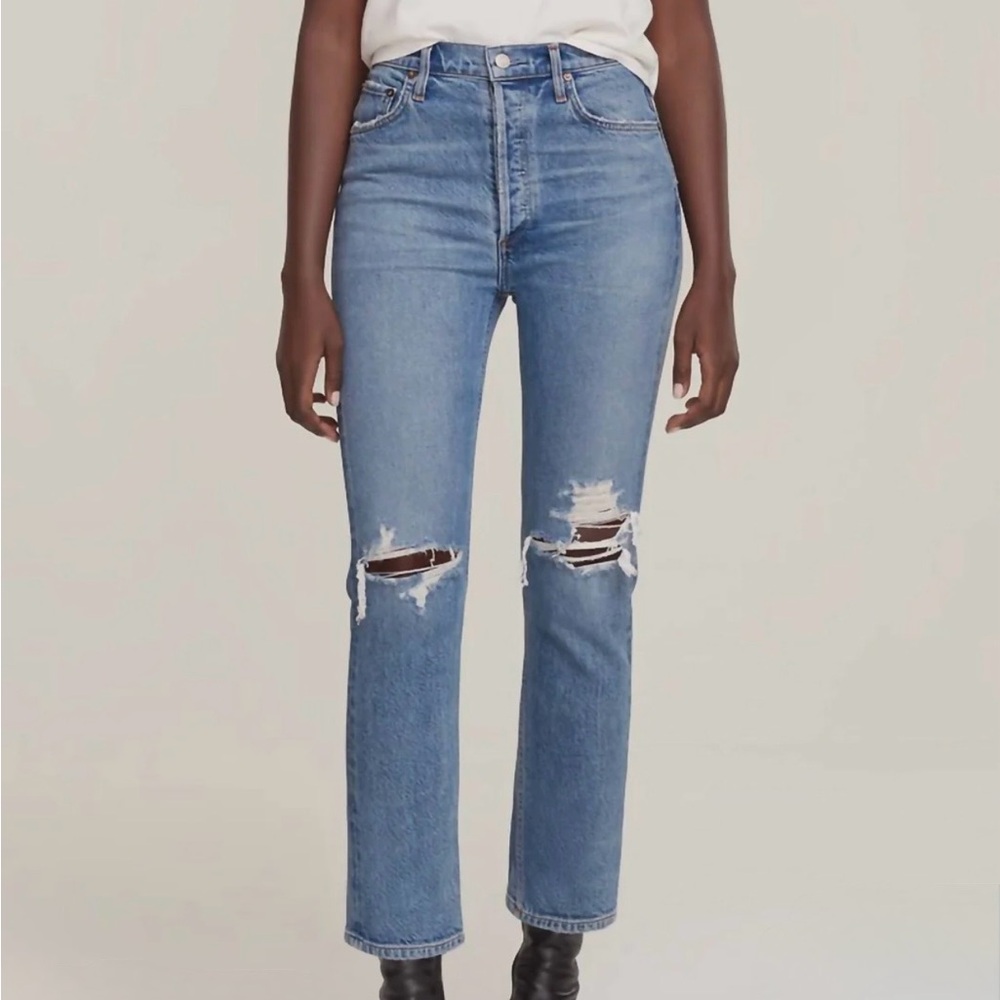 AGolde Riley High Rise Crop Jeans